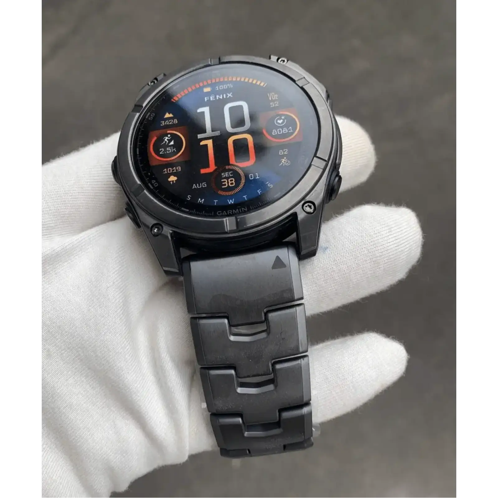 Ремешок Garmin QuickFit 26 Vented Titanium Bracelet with Carbon Gray DLC Coating (010-12864-09)