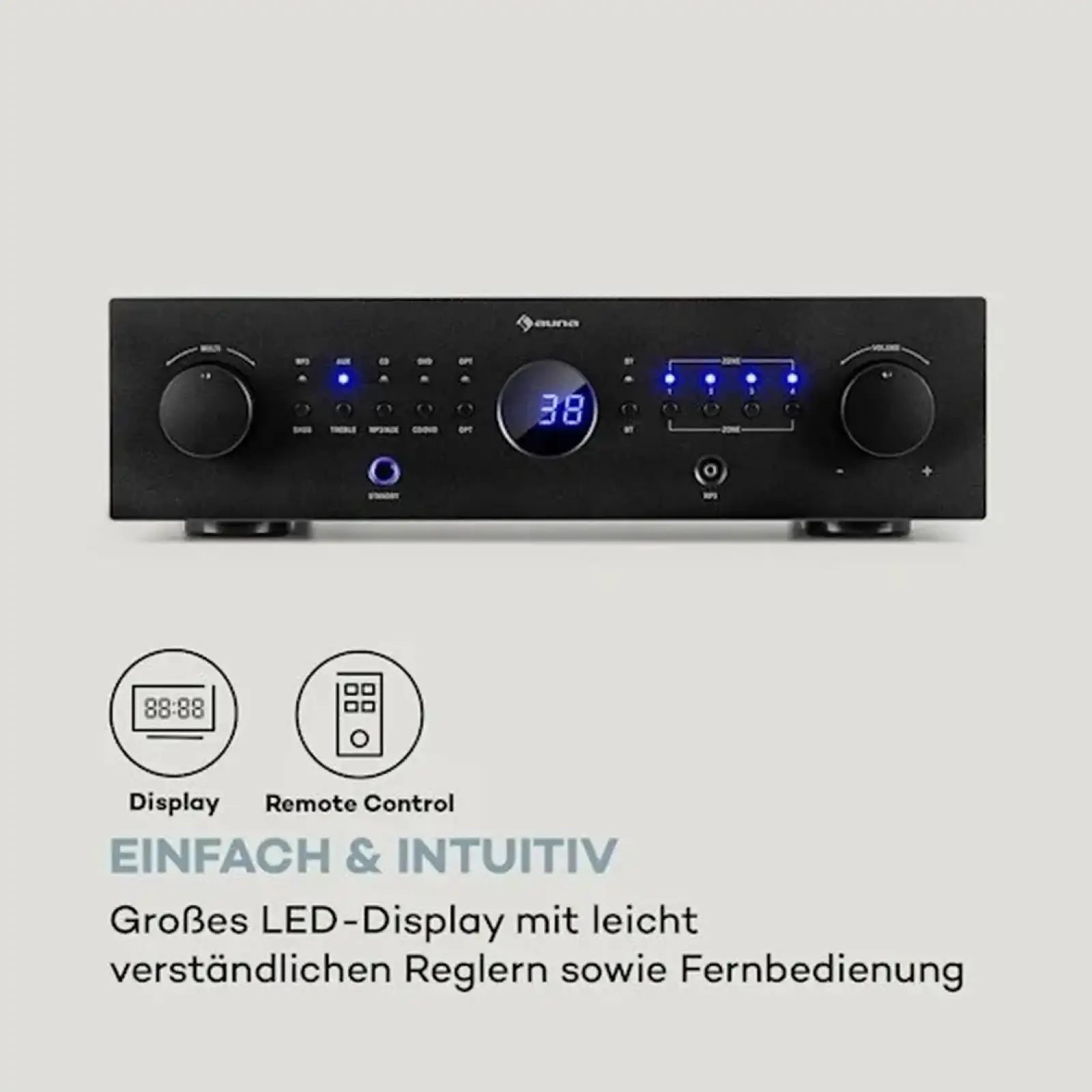 Усилитель звука Auna AMP-CD950 DG 800 Вт (10035067)