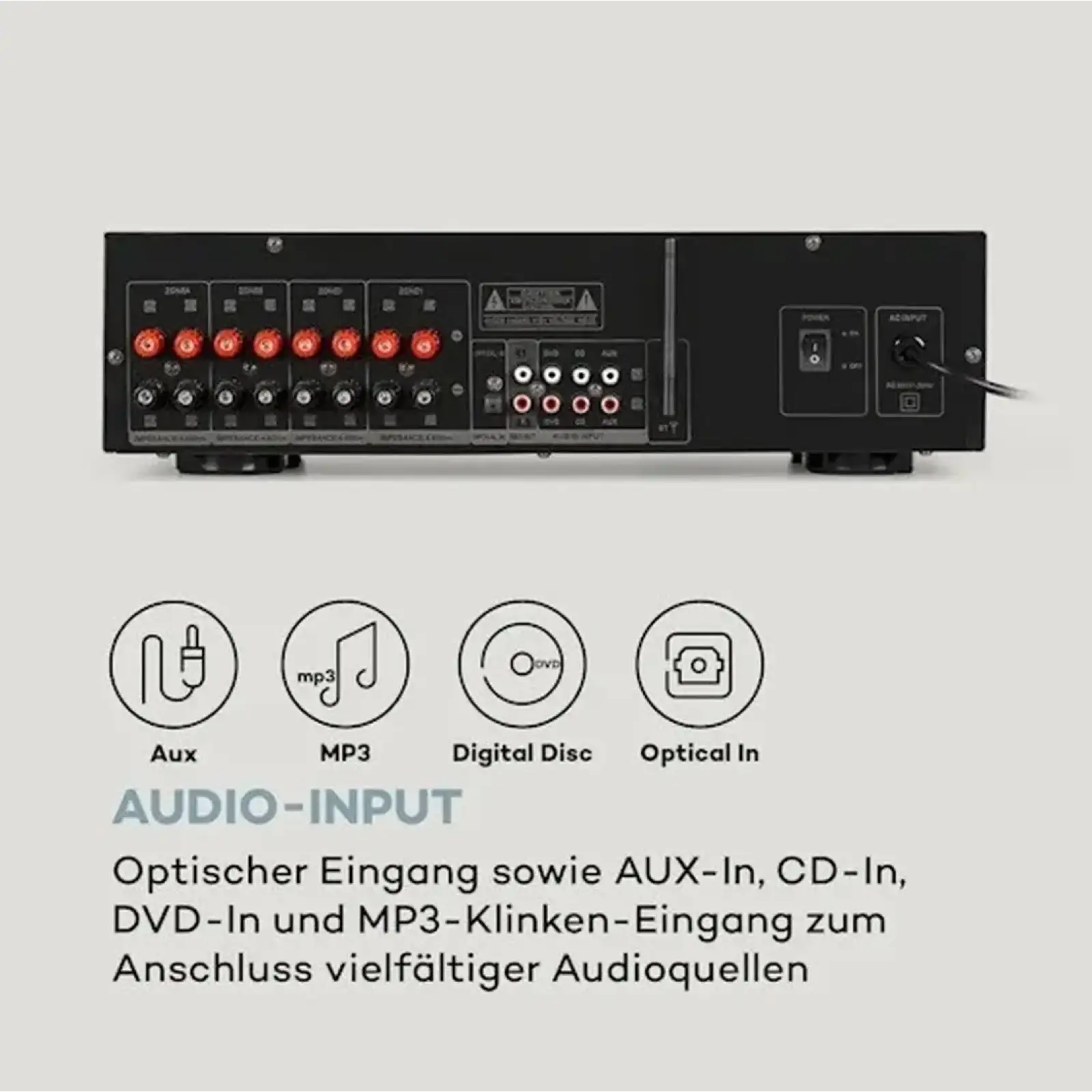 Усилитель звука Auna AMP-CD950 DG 800 Вт (10035067)