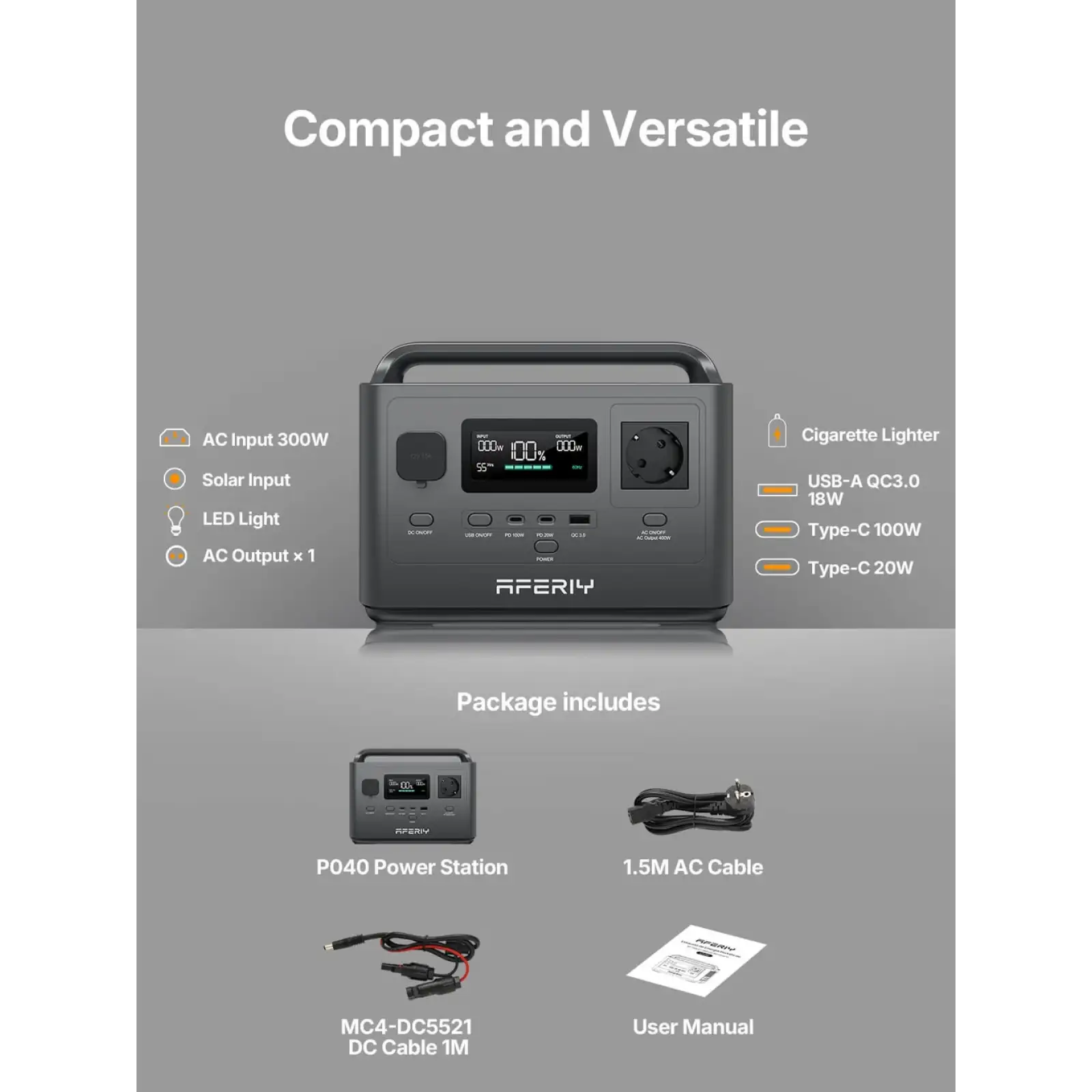 Зарядна станція Aferiy Nomad400 (AF-P040)