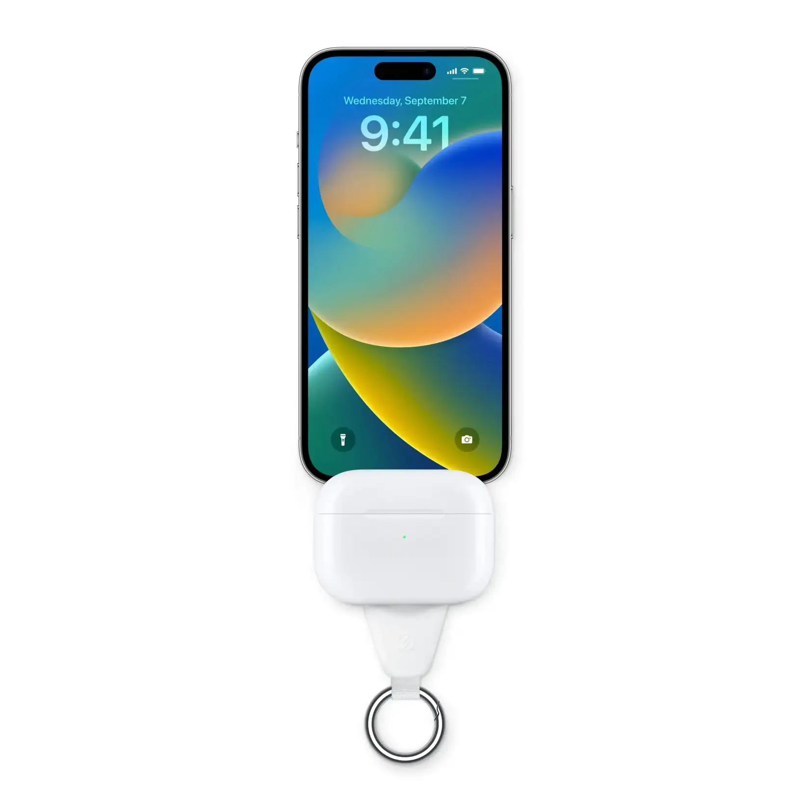 Бездротова зарядка Scosche WatchIt Keychain Apple Watch Magnetic Fast Charger White (AWADPFWT-AP2)