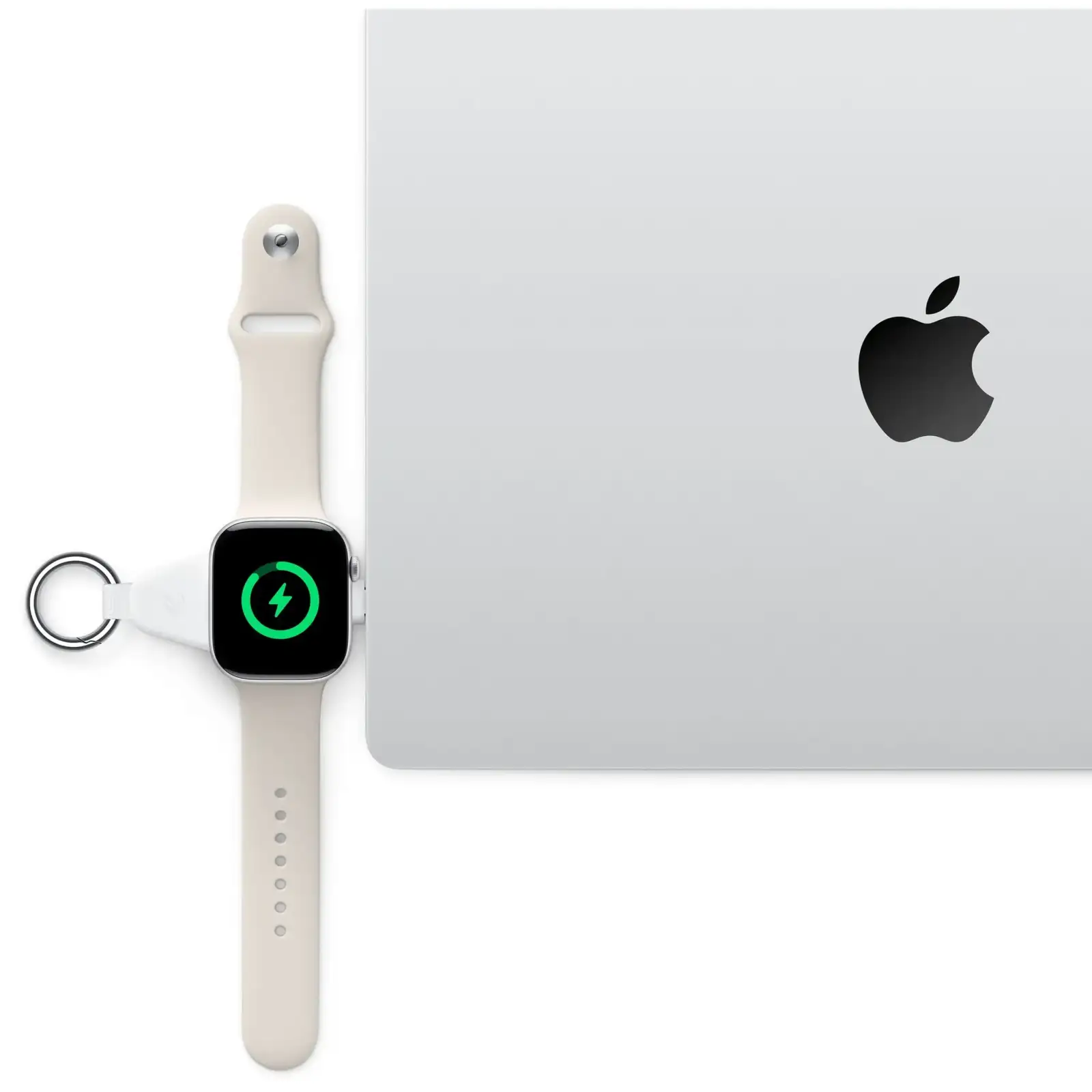 Бездротова зарядка Scosche WatchIt Keychain Apple Watch Magnetic Fast Charger White (AWADPFWT-AP2)