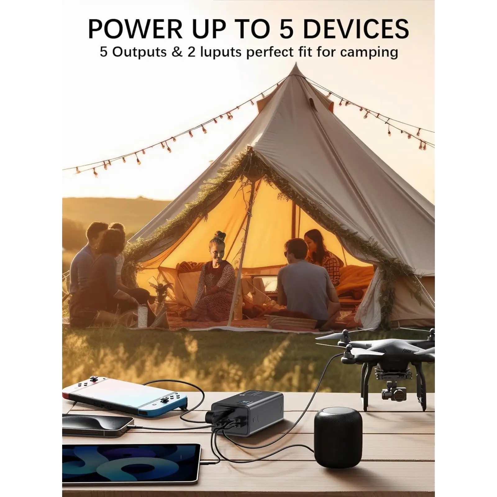 Внешний аккумулятор LOHAO 70000mAh 30W Black (BP1-70)