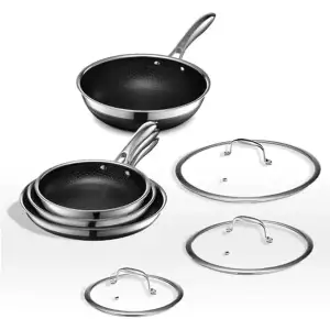 Набор сковородок HexClad Hybrid Cookware Set 7 PC (CS-HXC-004)