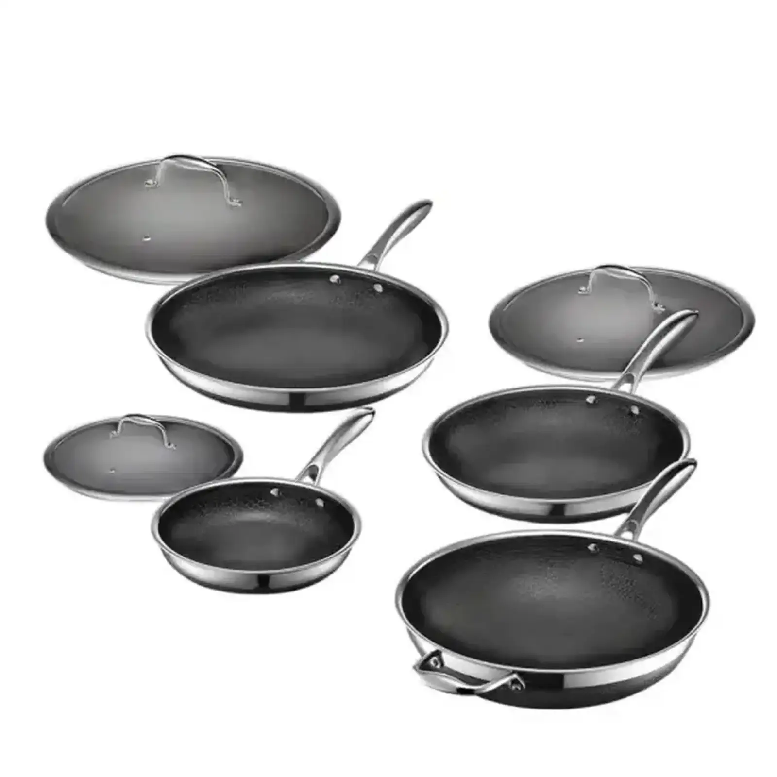 Набор сковородок HexClad Hybrid Cookware Set 7 PC (CS-HXC-004)