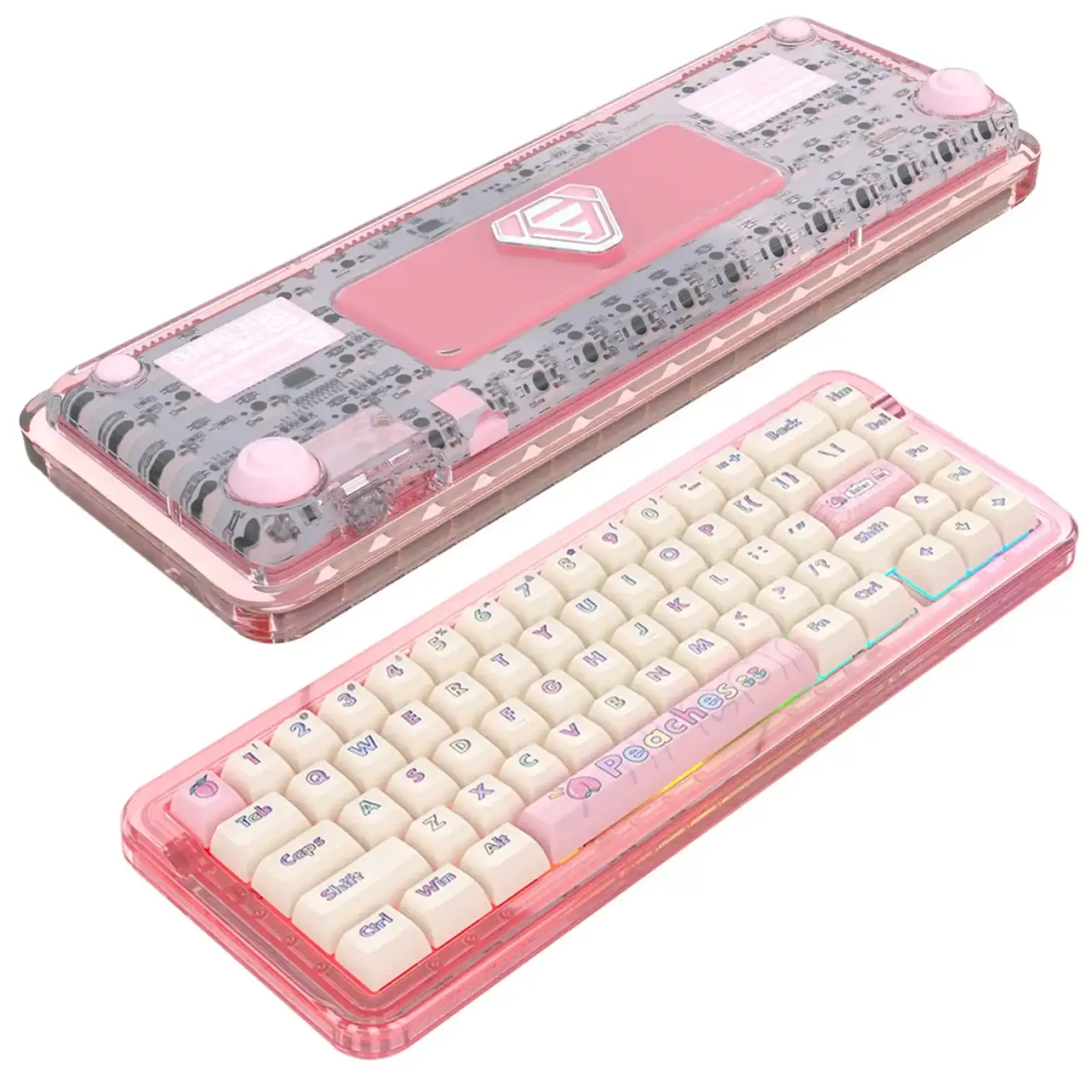 Клавиатура Ajazz Firstblood B67 Transparent Pink