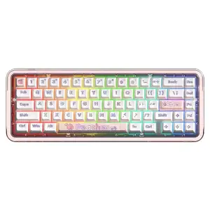 Клавиатура Ajazz Firstblood B67 Transparent Pink