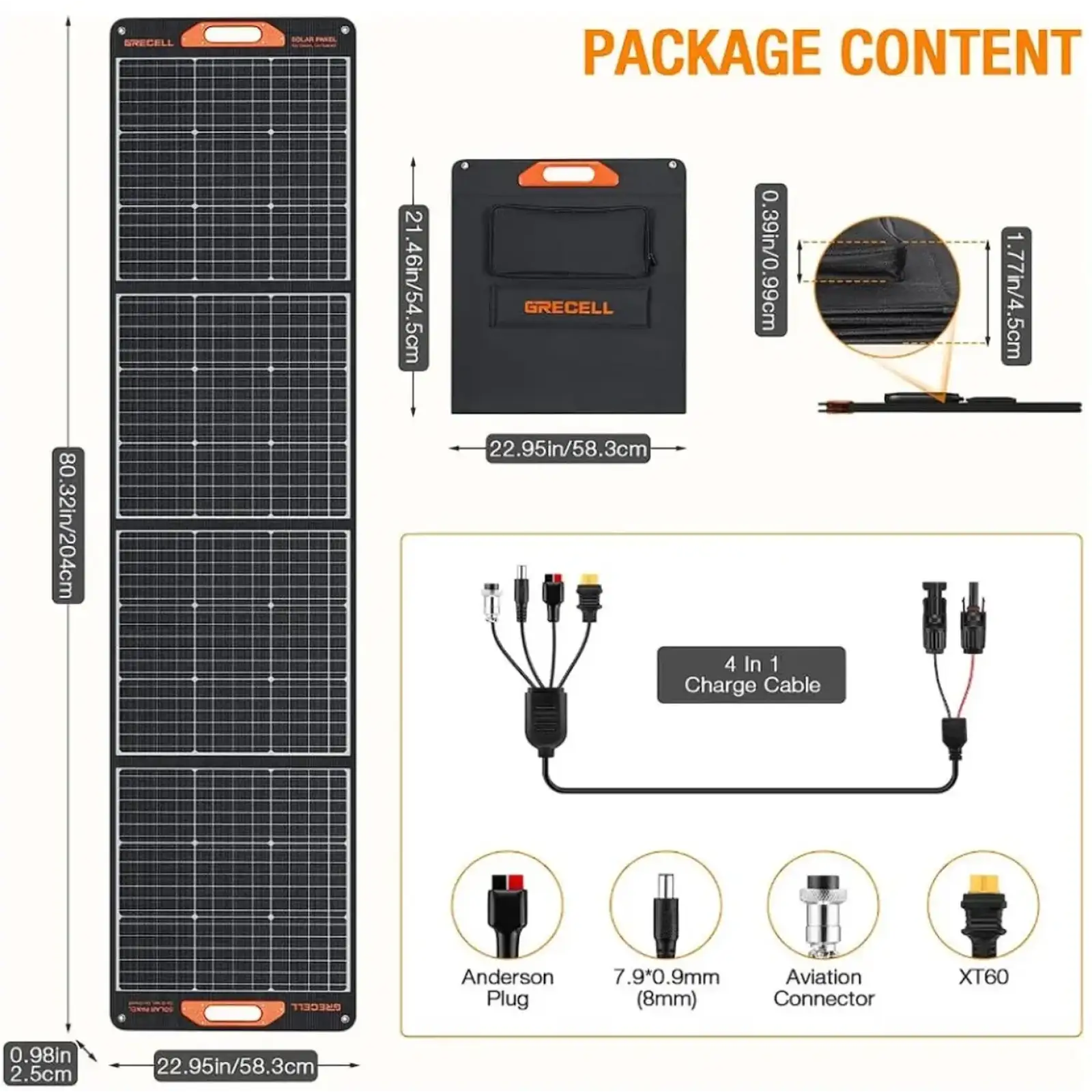 Солнечная панель Grecell Portable Solar Panel 200W (CSSP-200W)