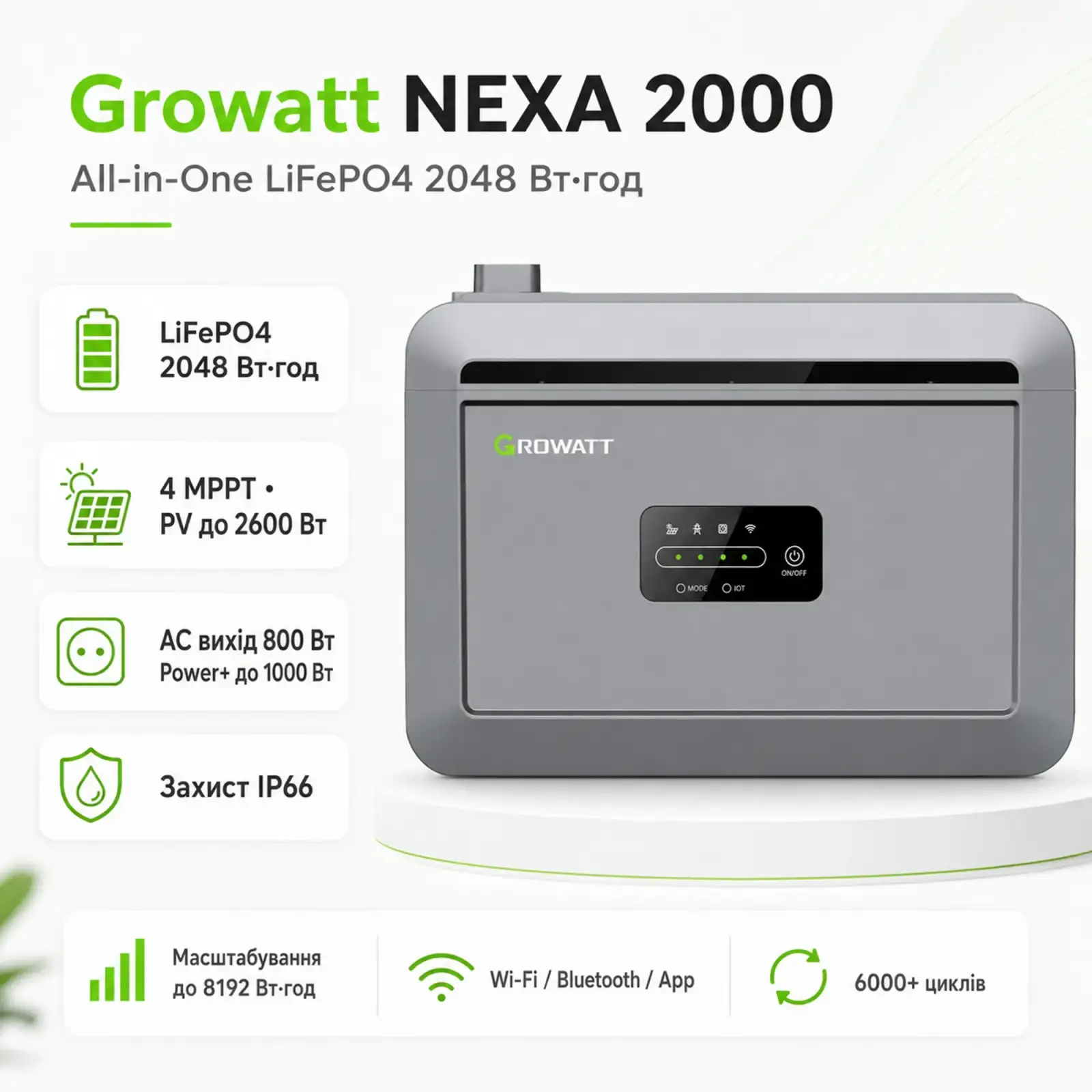 Система хранения энергии Growatt NEXA 2000