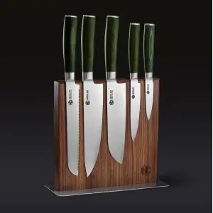 Подставка магнитная для ножей HexClad Magnetic Walnut Knife Block