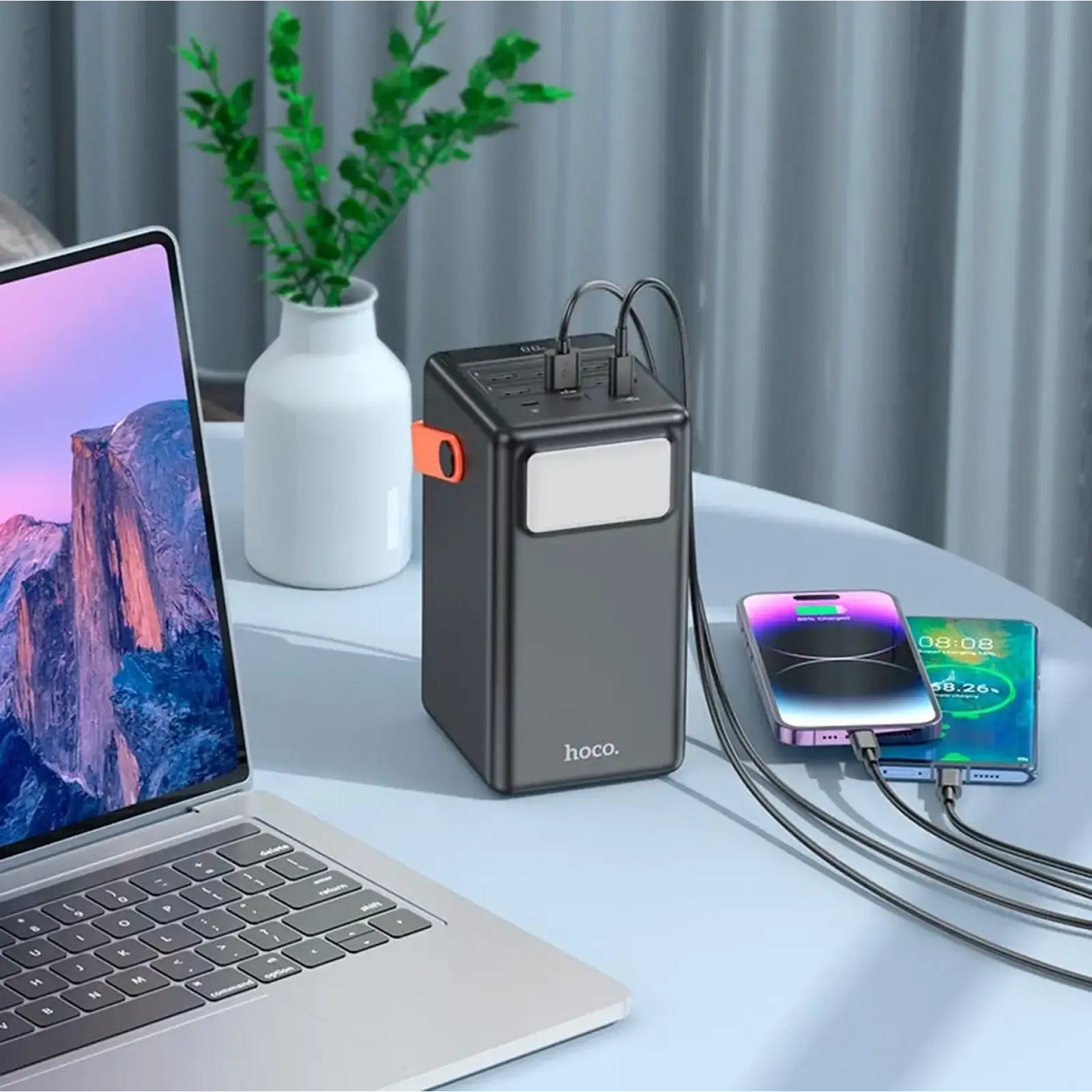 Зовнішній акумулятор Hoco J142 Surpass 100000mAh Black (6942007639965)