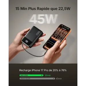 Внешний аккумулятор INIU P51L 20000mAh 45W Black