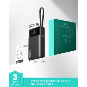 Внешний аккумулятор INIU P51L 20000mAh 45W Black