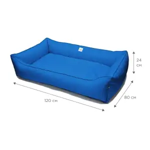 Лежак Petbed Банни 3XL 120х80см h-24см Синий