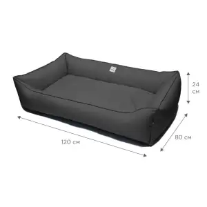 Лежак Petbed Банни 3XL 120х80см h-24см Темно-серый