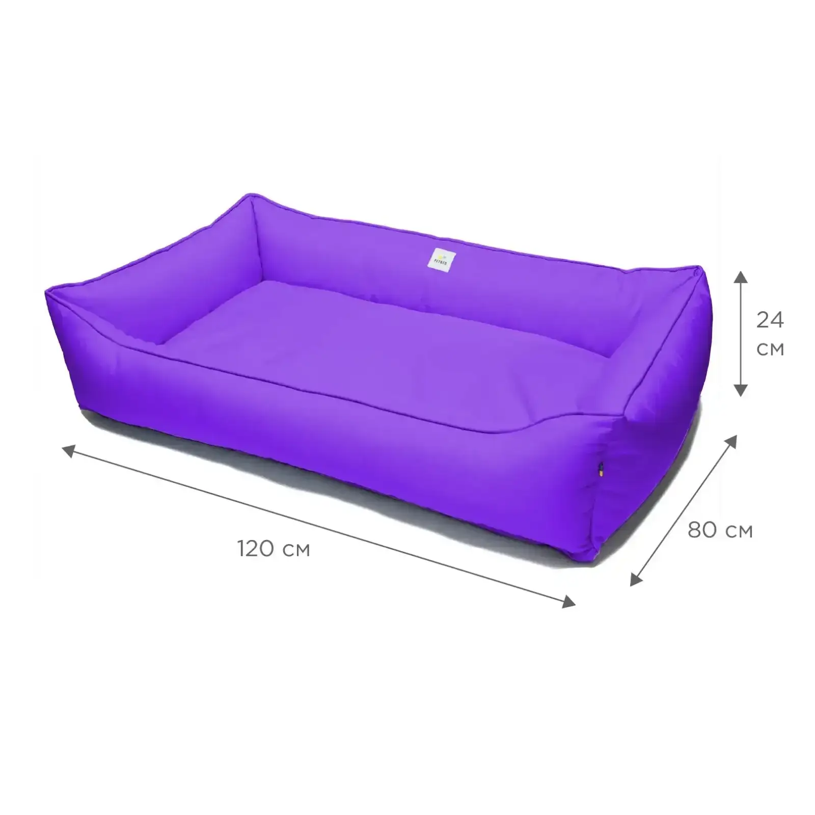 Лежак Petbed Банни 3XL 120х80см h-24см Сиреневый
