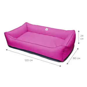 Лежак Petbed Банни 3XL 120х80см h-24см Розовый