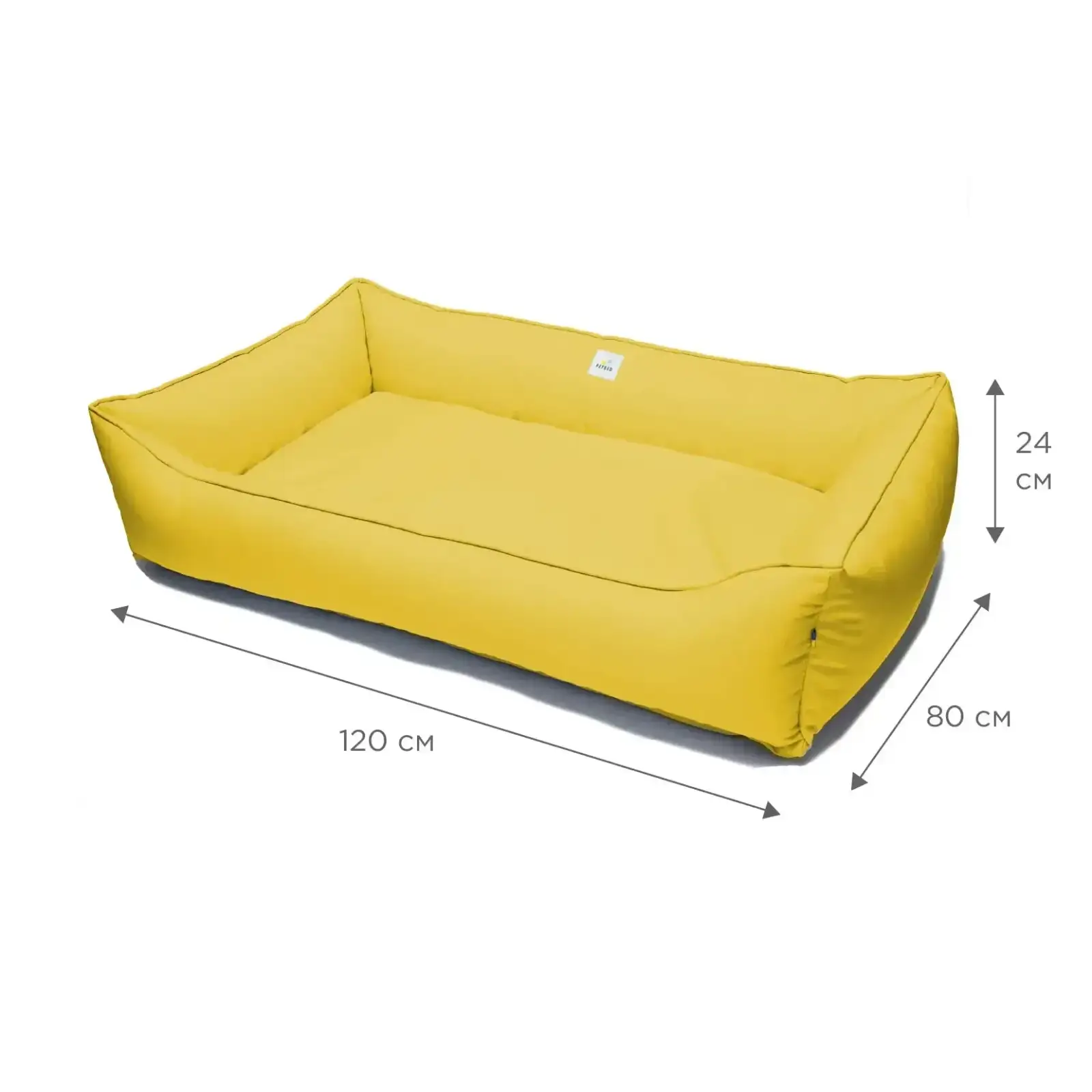 Лежак Petbed Банни 3XL 120х80см h-24см Желтый