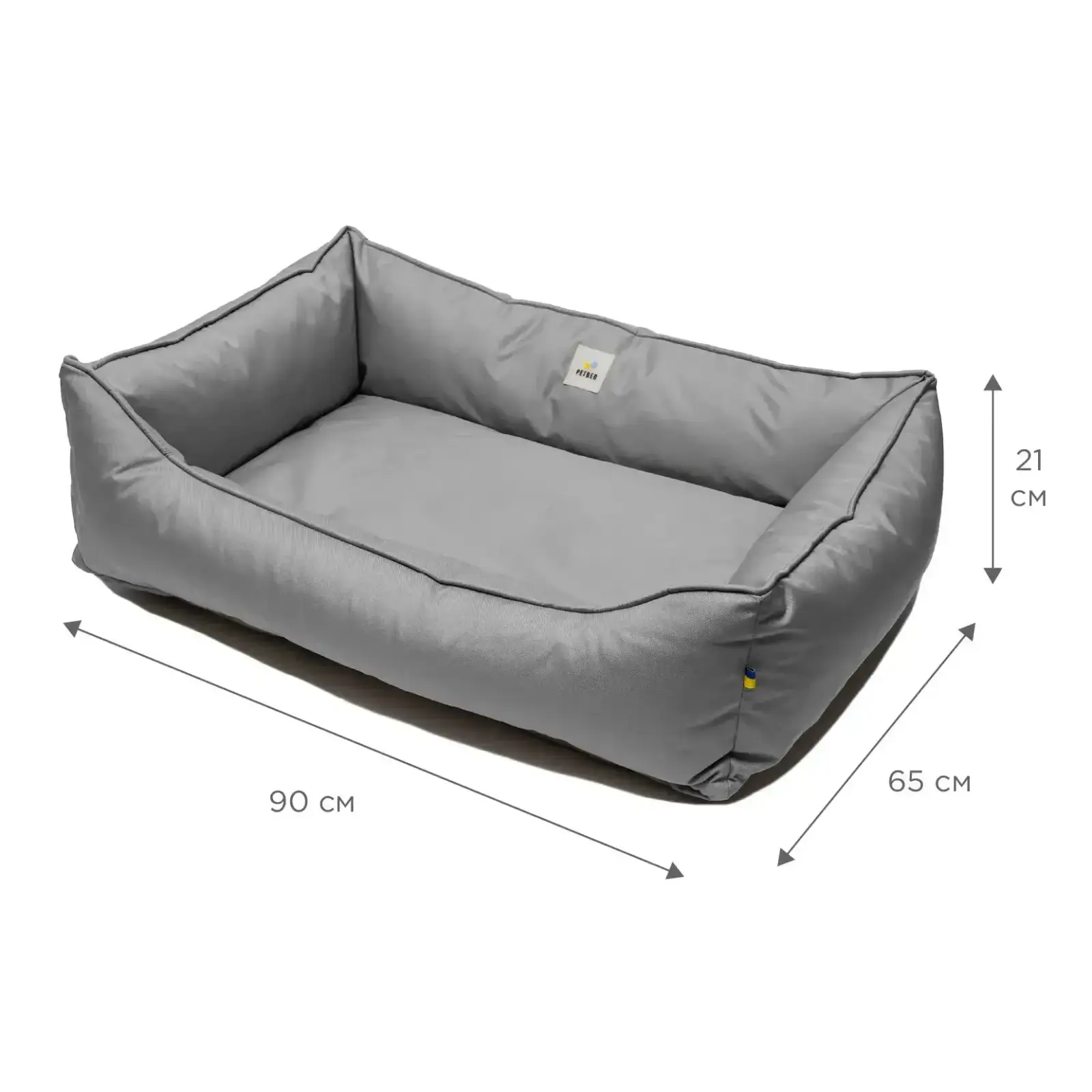 Лежак Petbed Банни XL 90х65см h-21см Серый