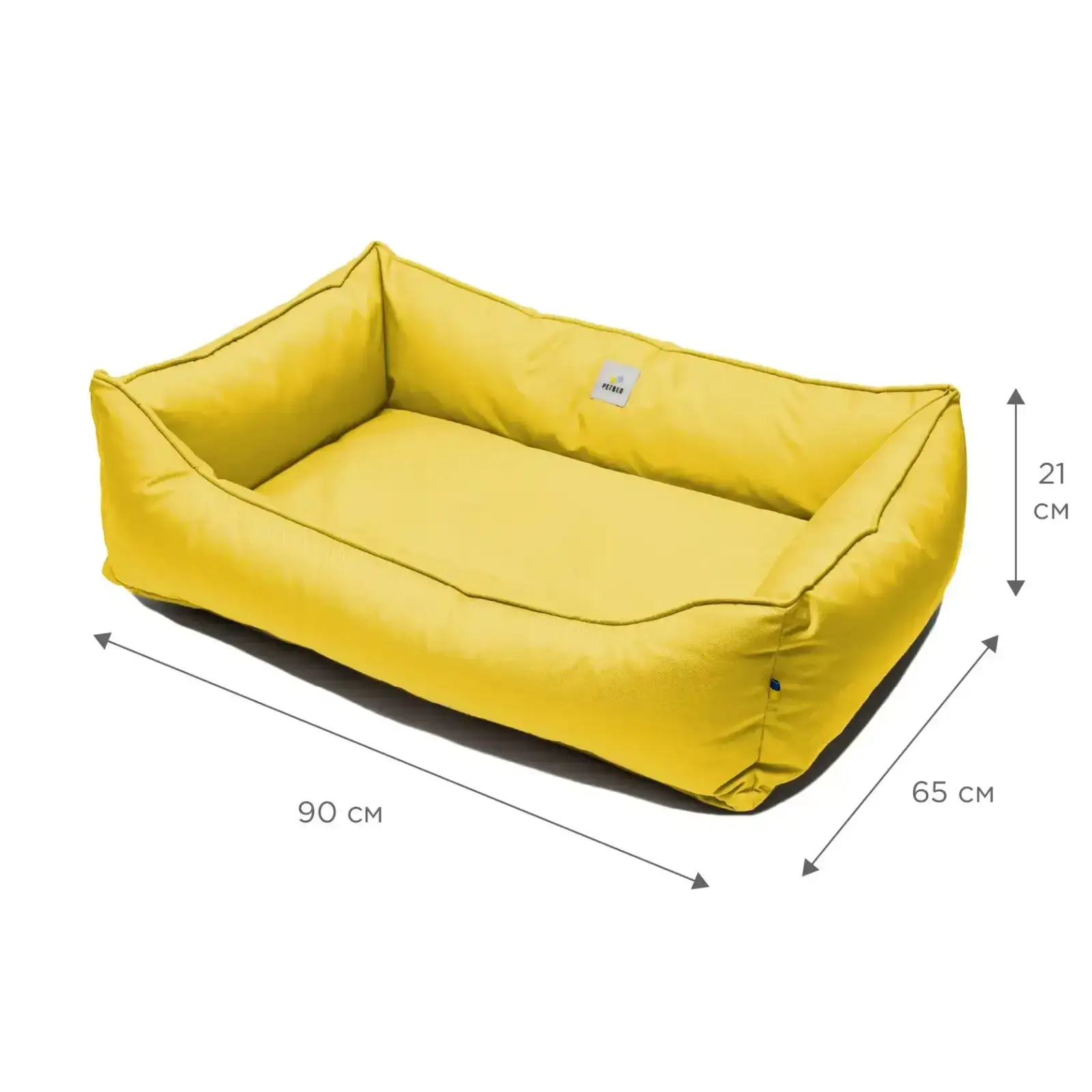 Лежак Petbed Банни XL 90х65см h-21см Желтый