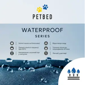 Лежак Petbed Банни XS 50х45см h-15см Оранжевый