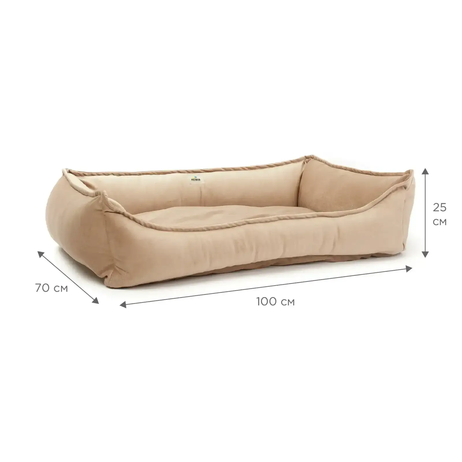 Лежак Petbed Комфорт 2XL 100x70см h-25см Бежевый