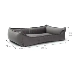 Лежак Petbed Комфорт 2XL 100x70см h-25см Темно-серый