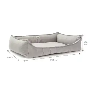 Лежак Petbed Комфорт 2XL 100x70см h-25см Сірий