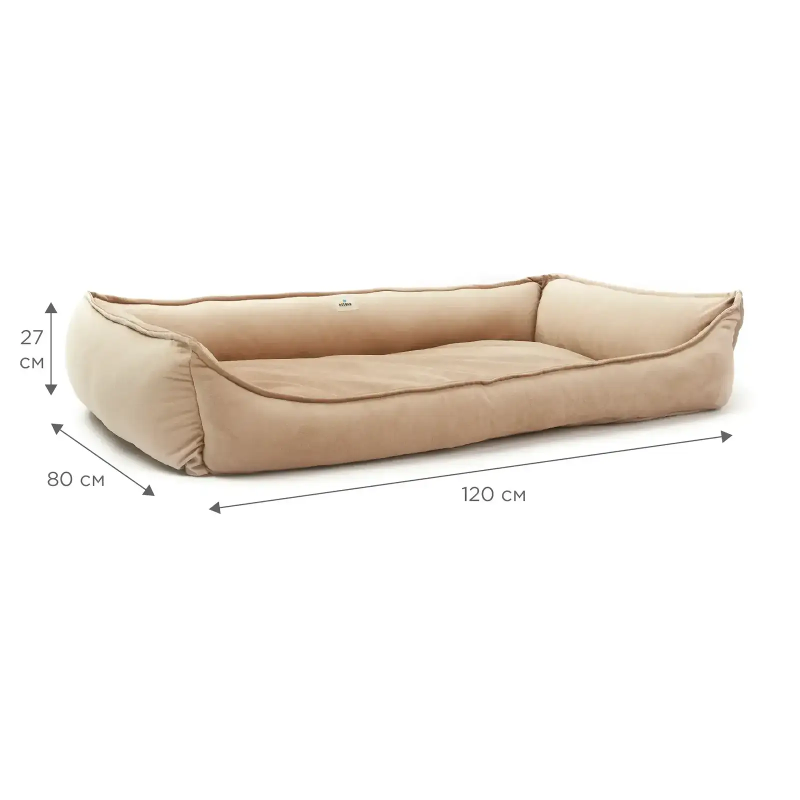 Лежак Petbed Комфорт 3ХL 120x80см h-27см Бежевий