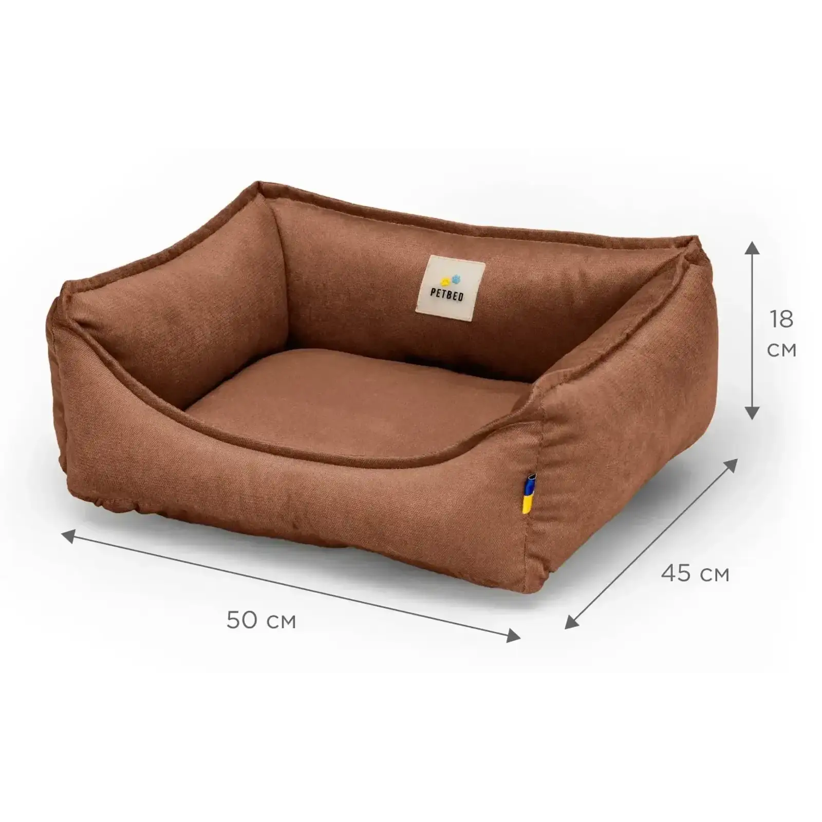 Лежак Petbed Комфорт XS 50х45см h-18см Коричневый