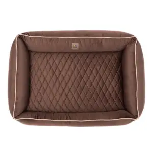 Лежак Petbed Лакки XL 90х65см h-21см Коричневый+кант беж