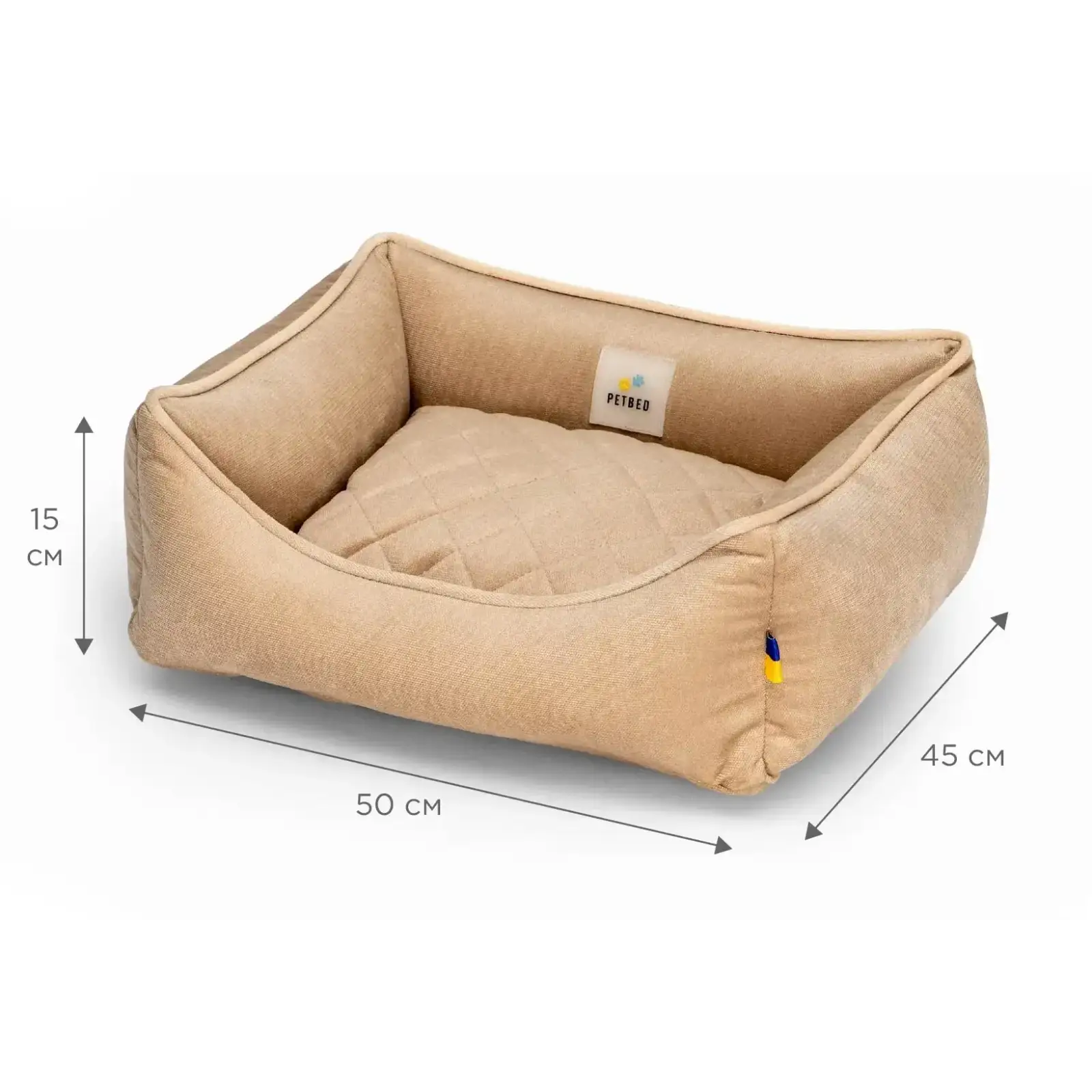 Лежак Petbed Лакки XS 50x45см h-15см Бежевый