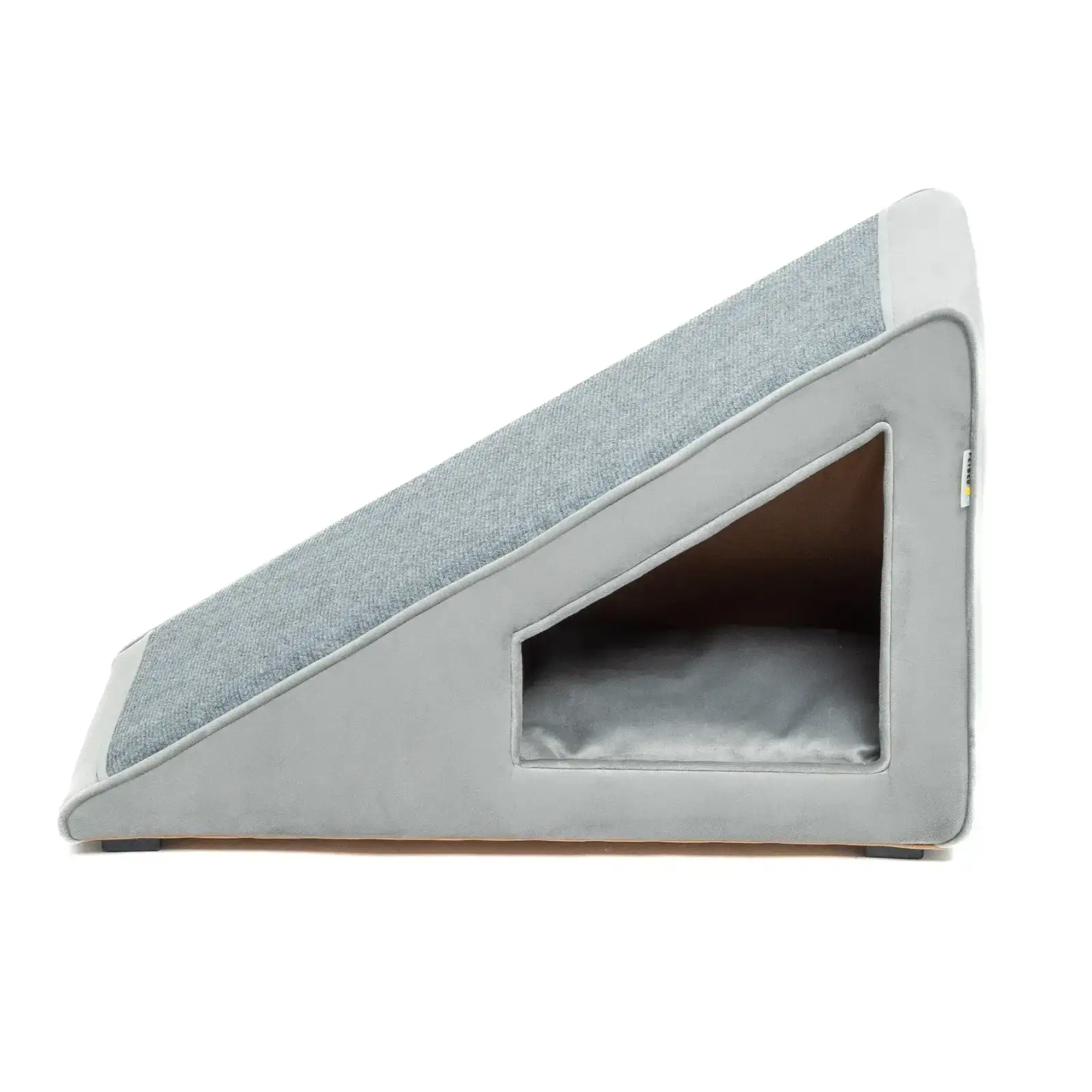 Пандус Petbed с домом и ковром правый 68x35см h-42см Серый