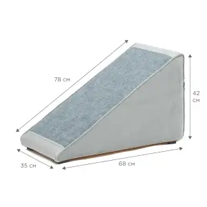 Пандус Petbed з килимом 68x35см h-42см Сірий