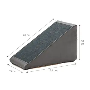 Пандус Petbed з килимом 68x35см h-42см Темно-сірий
