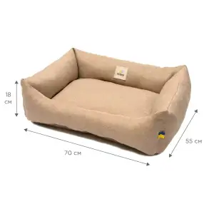 Лежак Petbed Сімпл M 70х55см h-18см Бежевий