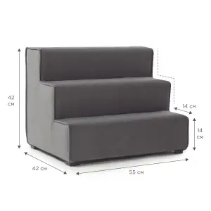 Сходинки Petbed 55x42см h-42см Темно-сірий