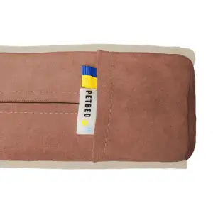 Матрац Petbed Тоффі ХL 120х80 h-10см Коричневий+кант беж