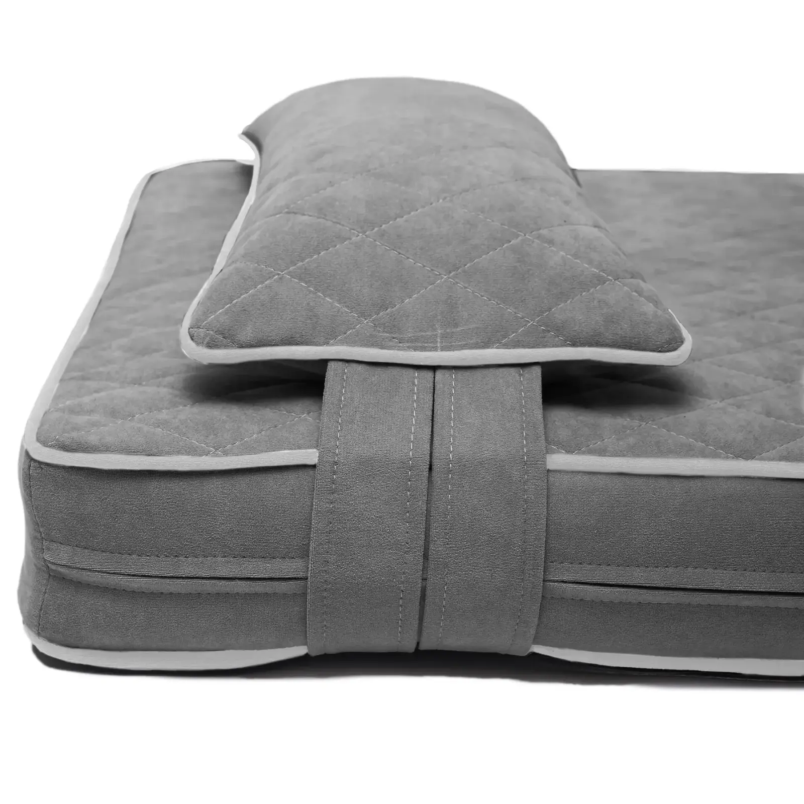 Матрац Petbed Тоффі ХL 120х80 h-10см Темно-сірий+кант сірий