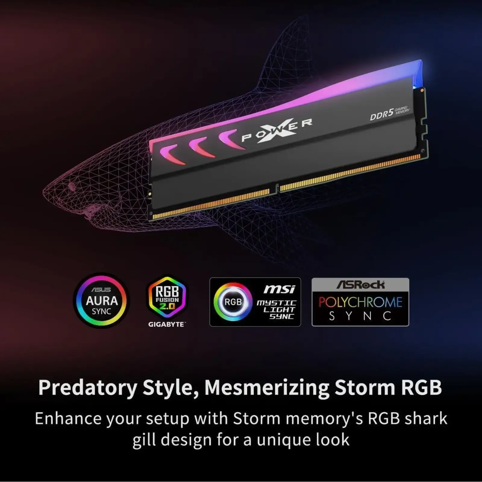 Оперативная память Silicon Power XPOWER Storm DDR5 16GB (2x8GB) Storm RGB 6000 CL36 (SP016GXLWU60FBDKAI)