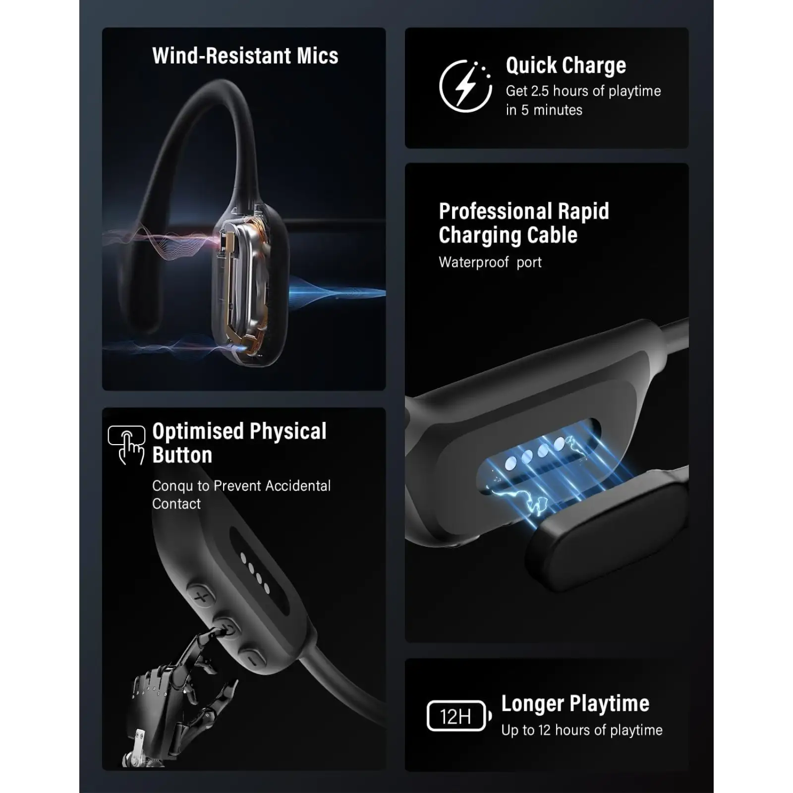 Навушники ZOVIMAX X7 MAX Open Ear Black