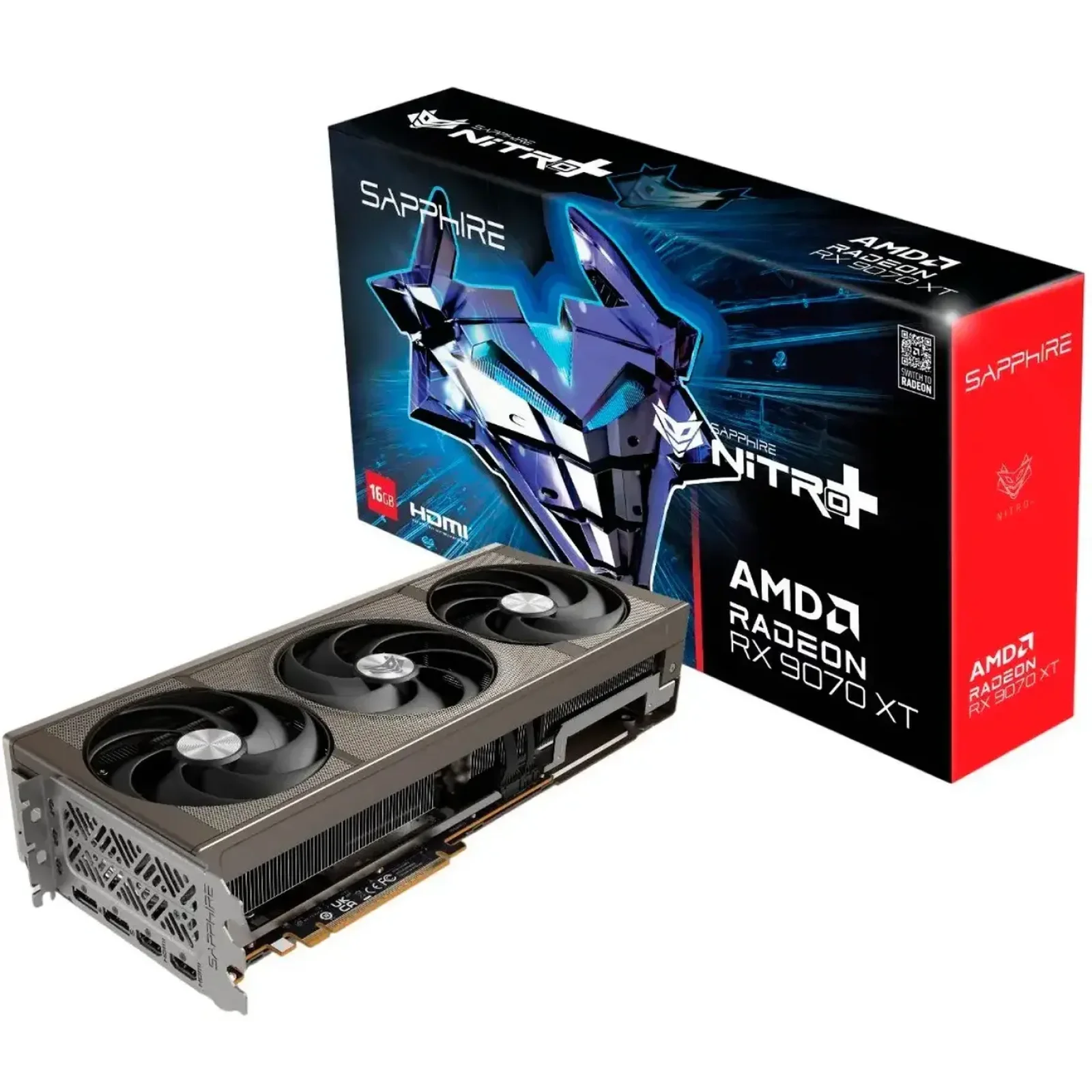 Видеокарта Sapphire Radeon RX 9070 XT 16GB Nitro+ Gaming OC (11348-01-20G) UA