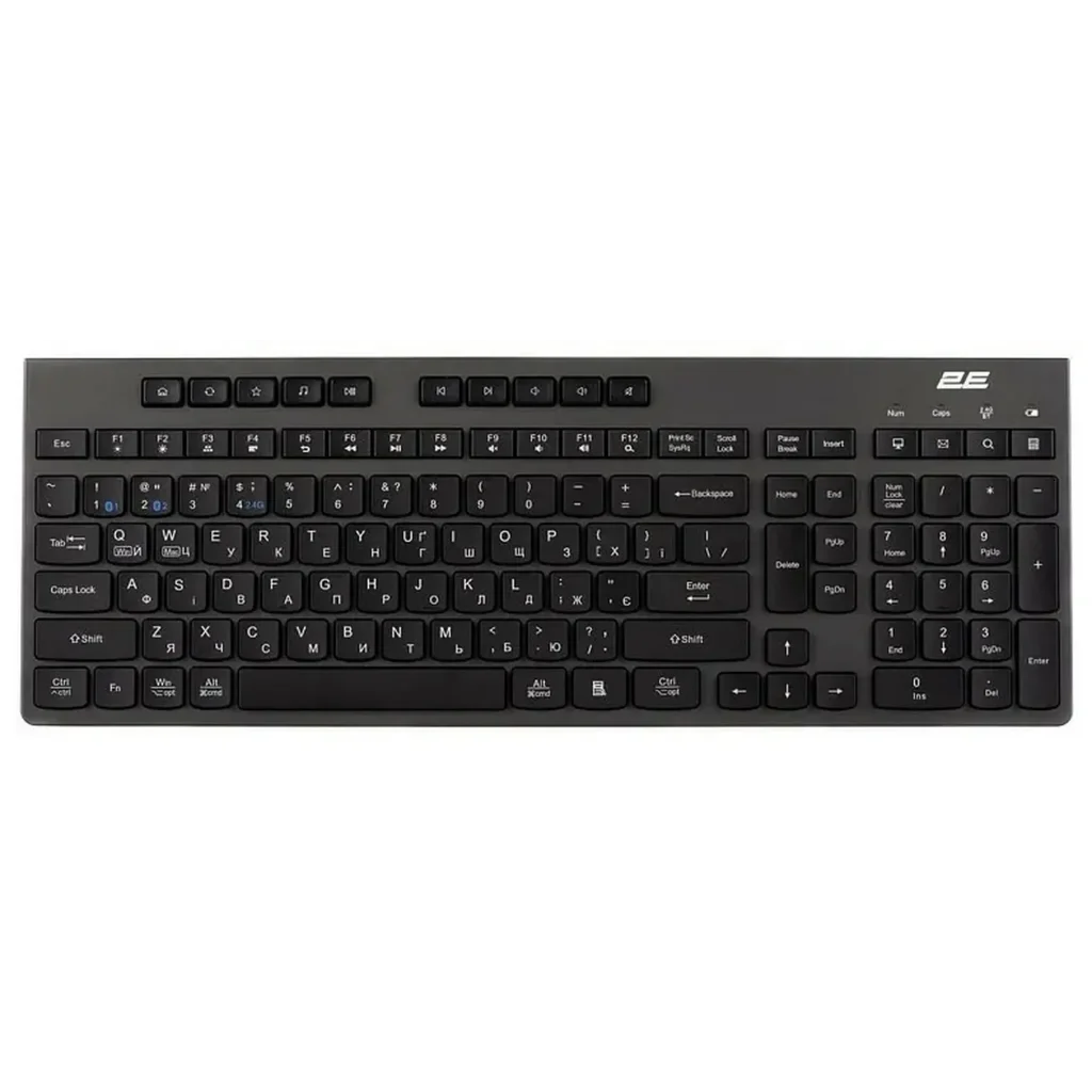 Клавиатура беспроводная 2E KS280 WL BT EN/UKR Black (2E-KS280WBGR_UA) UA