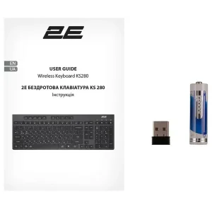 Клавиатура беспроводная 2E KS280 WL BT EN/UKR Black (2E-KS280WBGR_UA) UA