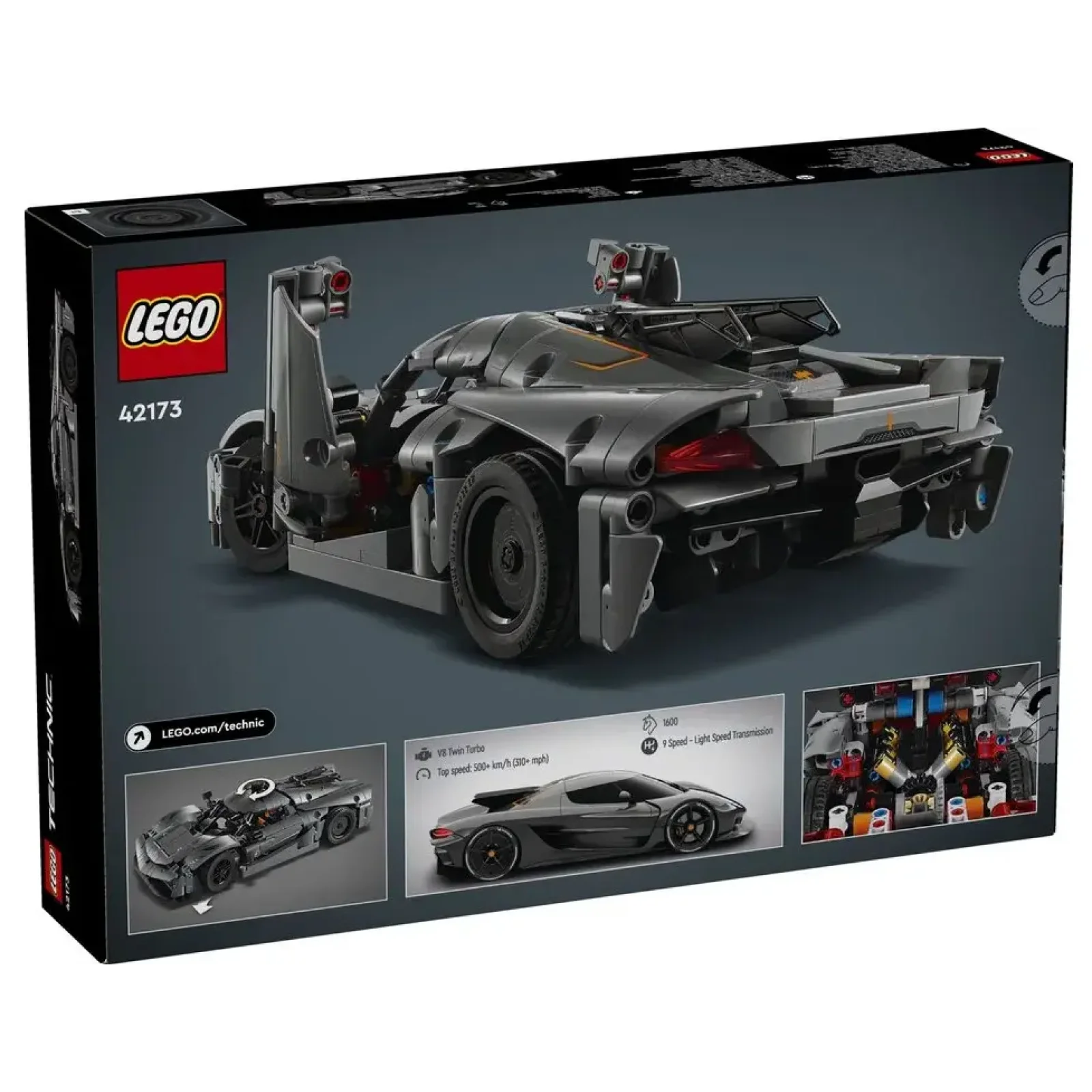 Конструктор LEGO Technic Koenigsegg Jesko Absolut Grey Hypercar (42173)