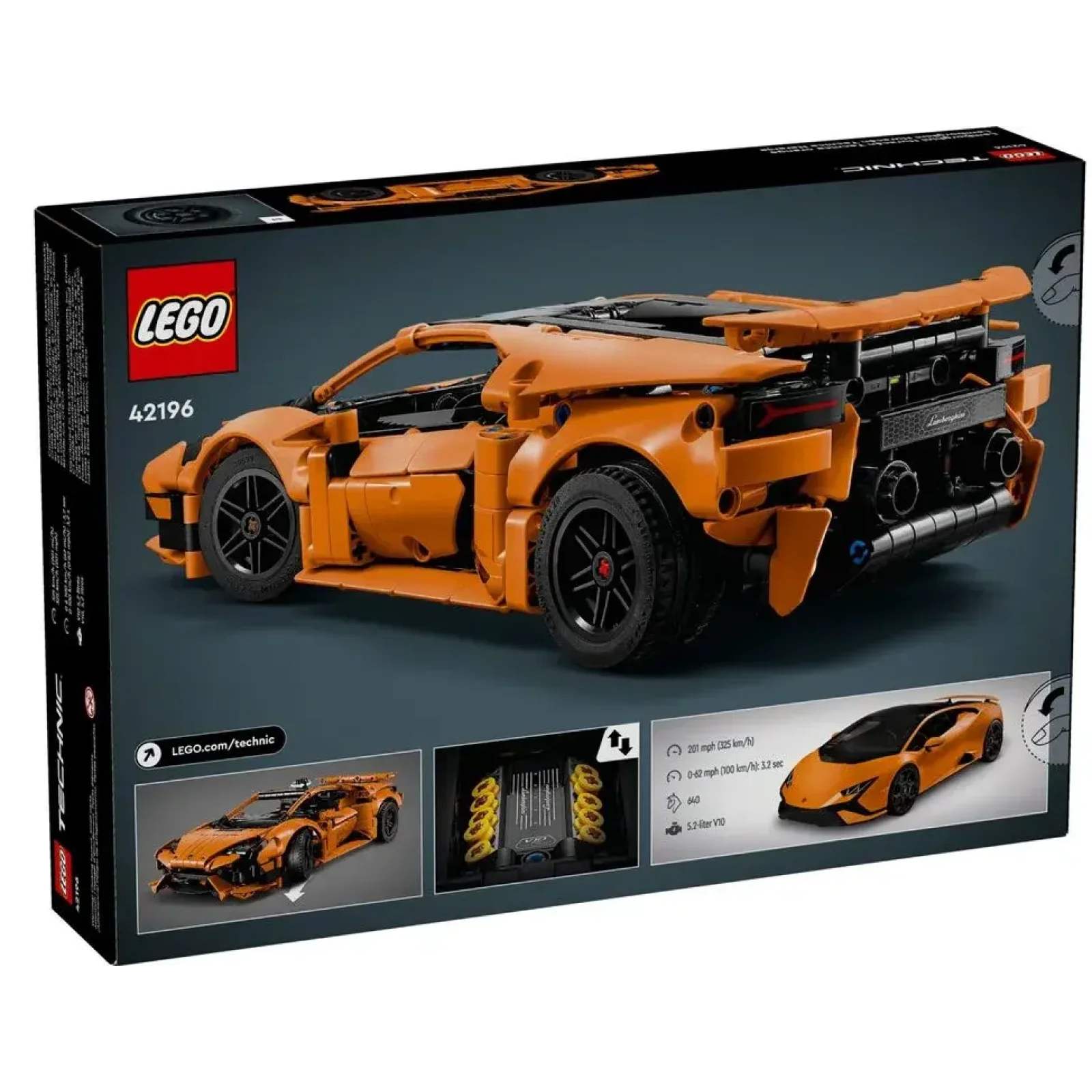 Конструктор LEGO Technic Lamborghini Huracan Tecnica Orange (42196)