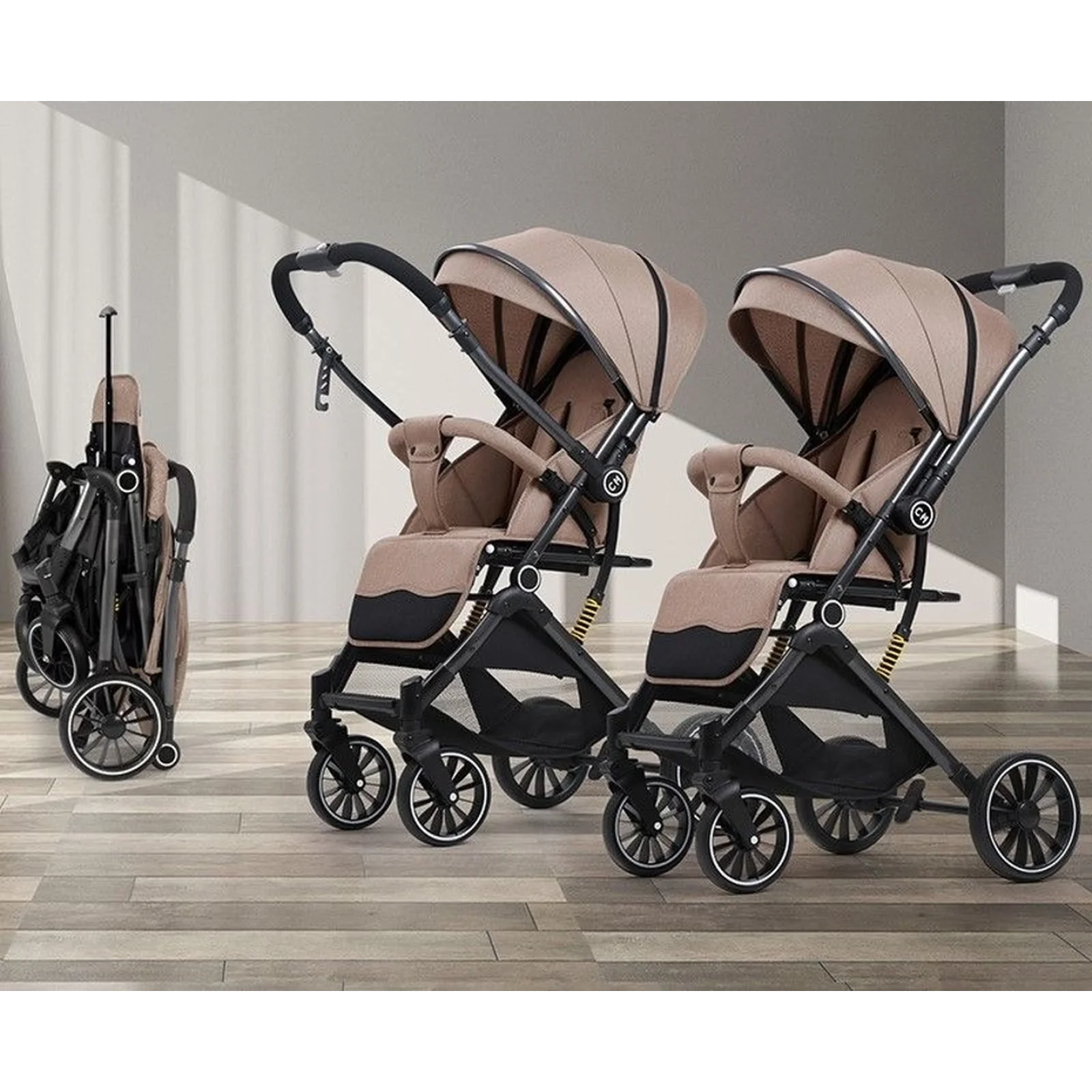 Прогулочная коляска 525Baby Khaki