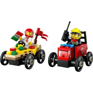 Конструктор LEGO City «Піца-авто проти пожежної машини» Набір перегонів (60458)