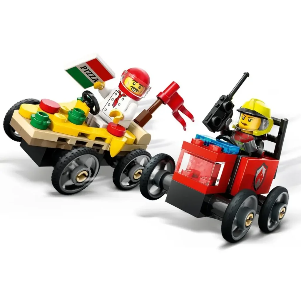 Конструктор LEGO City «Піца-авто проти пожежної машини» Набір перегонів (60458)
