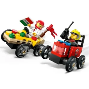Конструктор LEGO City «Піца-авто проти пожежної машини» Набір перегонів (60458)